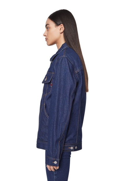 D-Riley Trucker Jacket Diesel UK In Dark Blue