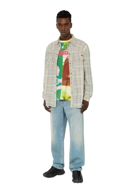 T-Washer Diesel UK Green/Pink