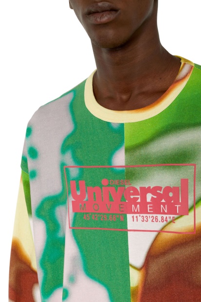 T-Washer Diesel UK Green/Pink