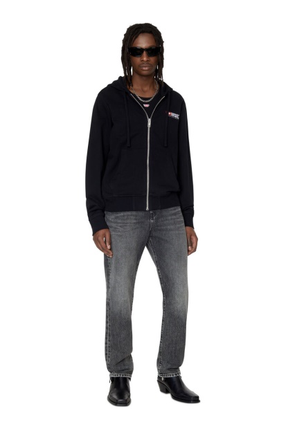 Black S-Ginn-Hood-Zip-Div Diesel UK
