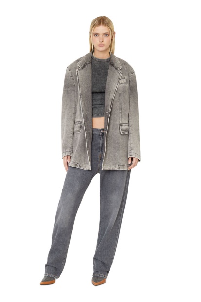 Light Grey Diesel UK D-Blaz Single Breasted Blazer