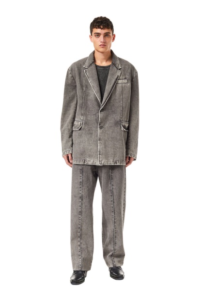 Light Grey D-Blaz Single Breasted Blazer Diesel UK