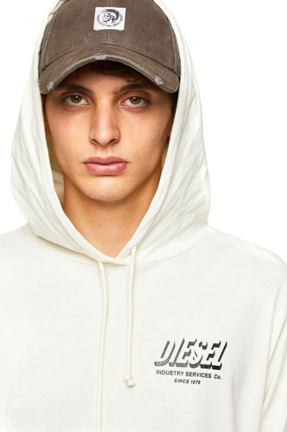 Diesel UK T-Just-Ls-Hood-Slits White