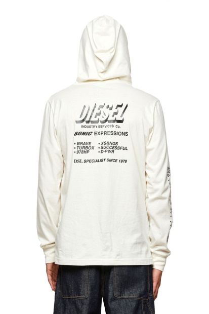 Diesel UK T-Just-Ls-Hood-Slits White