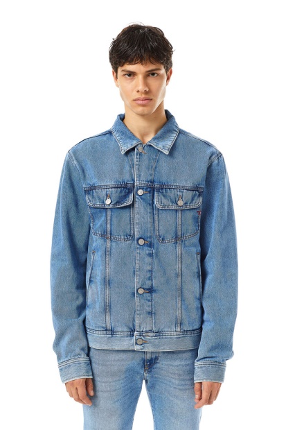 Diesel UK Medium Blue D-Barcy Trucker Jacket
