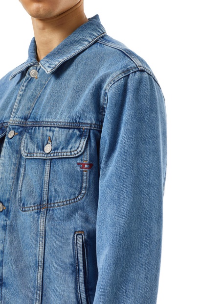 Medium Blue Diesel UK D-Barcy Trucker Jacket