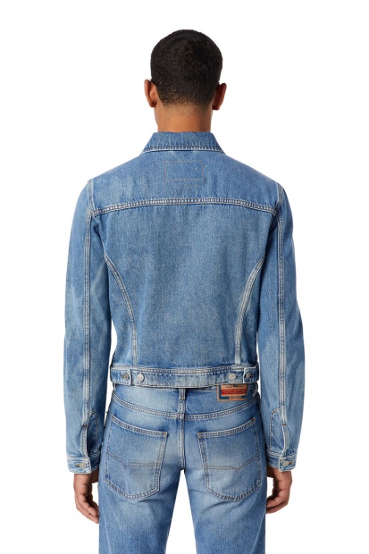 Diesel UK D-Milo Trucker Jacket In Medium Blue