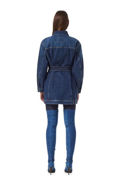 Dark Blue Diesel UK De-Flaminia Trucker Coat