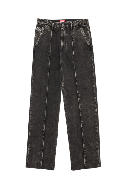 Diesel UK Black/Dark Grey D-Chino-Work 09B87 Straight Jeans