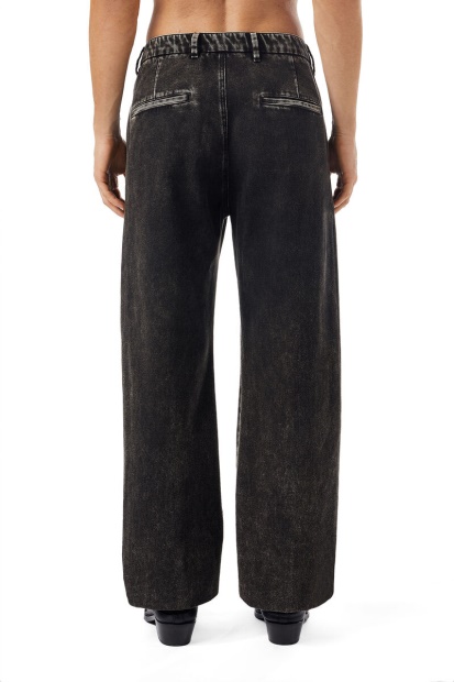D-Chino-Work 09B87 Straight Jeans Diesel UK Black/Dark Grey