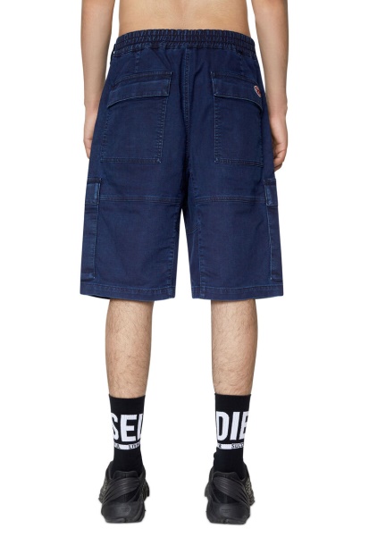 Diesel UK Dark Blue D-Krooley Joggjeans Cargo Shorts