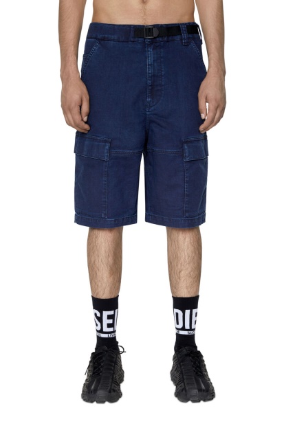 Diesel UK D-Krooley Joggjeans Cargo Shorts Dark Blue
