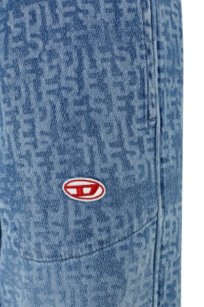 Diesel UK D-Martians Track Denim 09E27 Straight Light Blue