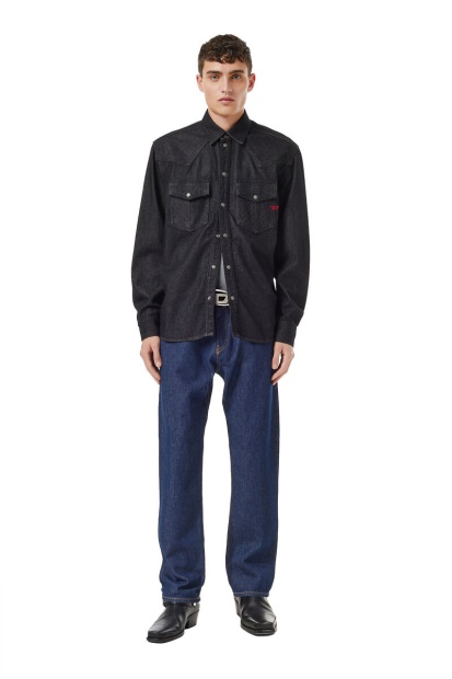 Diesel UK 2020 D-Viker Z9B85 Straight Jeans Dark Blue