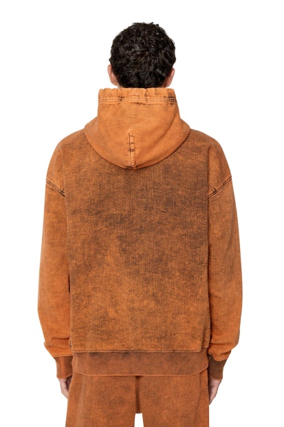 Orange Diesel UK D-Um-Rib Track Denim Hoodie