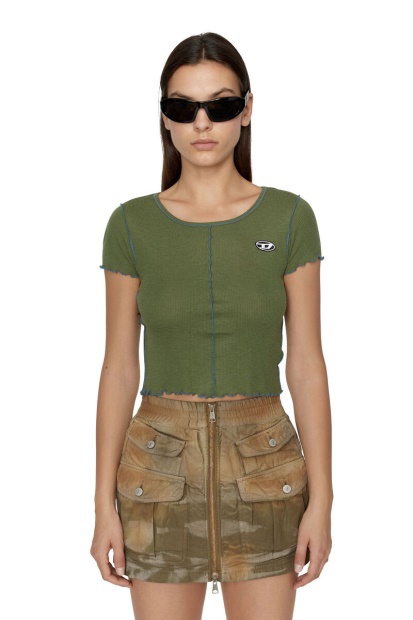 Diesel UK T-Ribyelle Olive Green