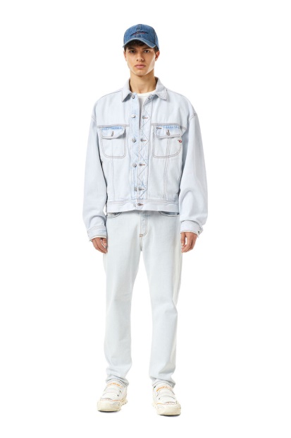 Light Blue D-Lillo Trucker Jacket Diesel UK