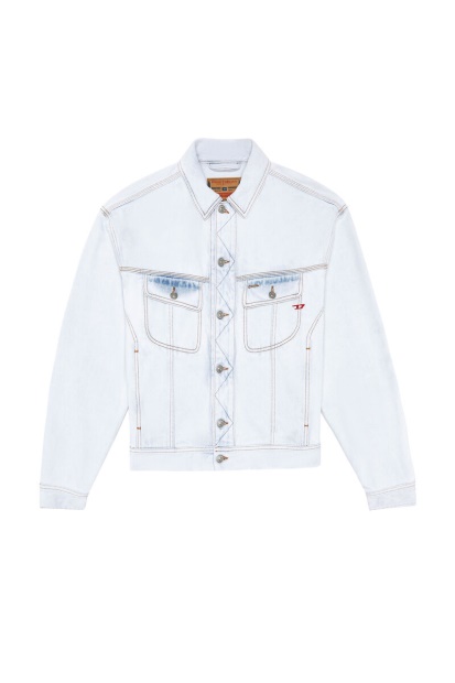 Light Blue D-Lillo Trucker Jacket Diesel UK
