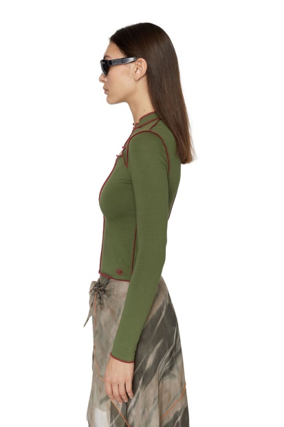 Olive Green T-Tine-Ls Diesel UK