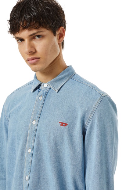 D-Simply Basic Shirt Diesel UK Light Blue