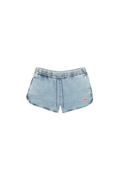 Diesel UK D-Sunny Track Denim Running Shorts Light Blue