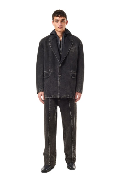 Black/Dark Grey D-Blaz Single Breasted Blazer Diesel UK