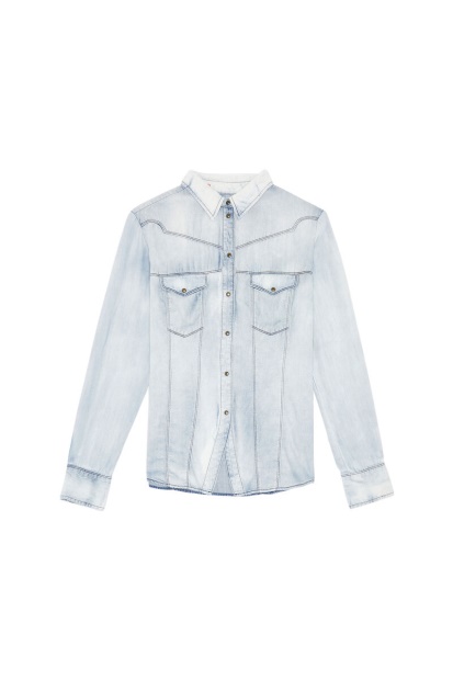 Light Blue Sh Denim Shirt Diesel UK
