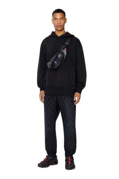 Diesel UK D-Lab Track Denim 068Aw Tapered In Black/Dark Grey