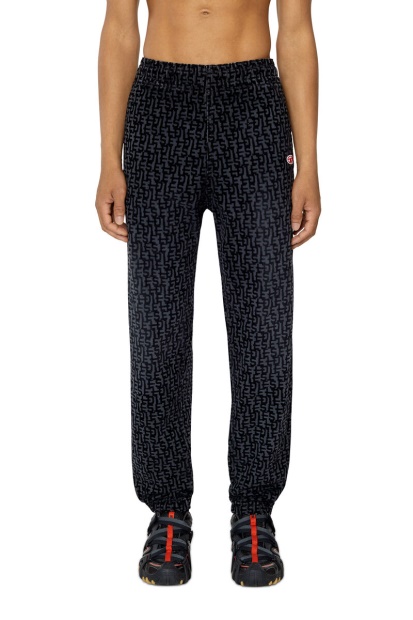 Diesel UK D-Lab Track Denim 068Aw Tapered In Black/Dark Grey