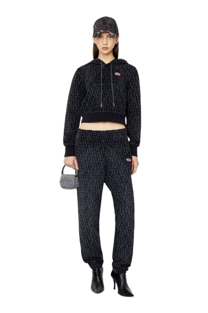 Diesel UK D-Lab Track Denim 068Aw Tapered In Black/Dark Grey