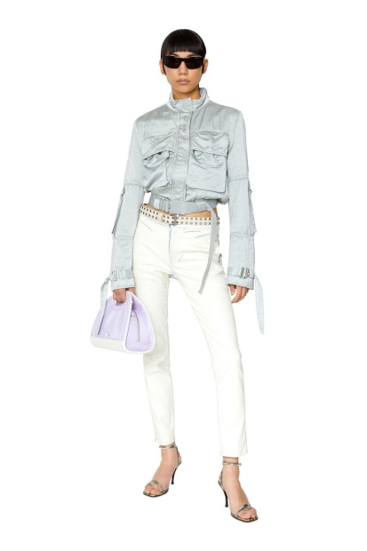 D-Tail Track Denim 068Bu Skinny Diesel UK In White