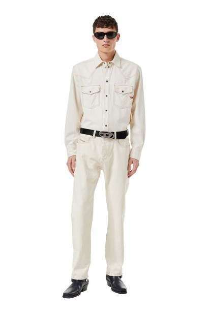 White 2020 D-Viker 09B95 Straight Jeans Diesel UK