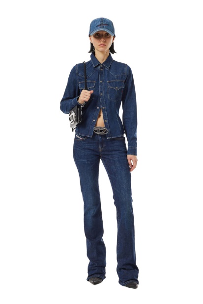 1969 D-Ebbey 09B90 Bootcut And Flare Jeans Diesel UK Dark Blue