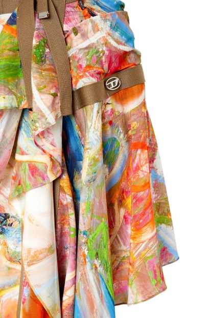 Diesel UK O-Diantha-Print Brown/Red