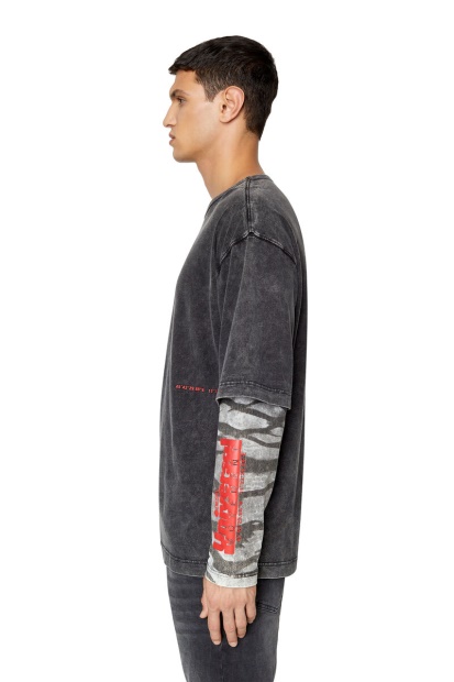 Black/Grey Diesel UK T-Schul