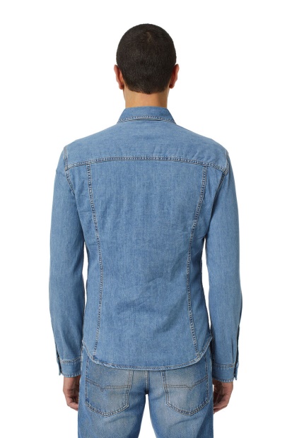 Diesel UK D-Westy Rodeo Shirt Medium Blue