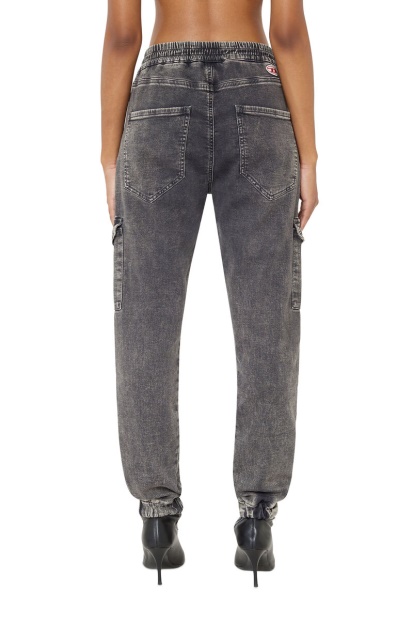 Black/Dark Grey Diesel UK D-Ursy Track Denim 069Zf Slim