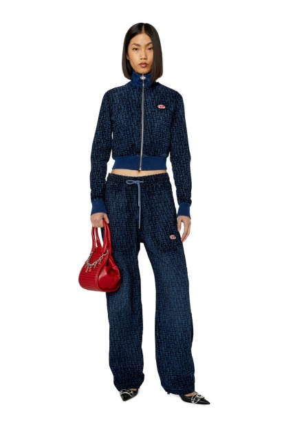 D-Emy Track Denim Sweatshirt Diesel UK Dark Blue