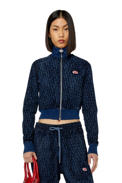 D-Emy Track Denim Sweatshirt Diesel UK Dark Blue