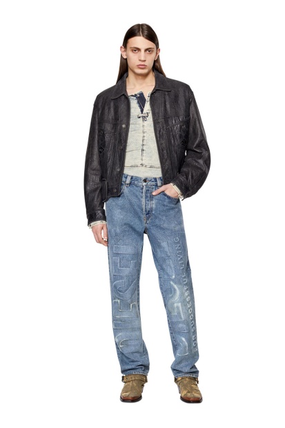 Light Blue 2010 007B9 Straight Jeans Diesel UK