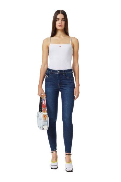 1984 Slandy-High 09C19 Super Skinny Jeans Diesel UK Dark Blue