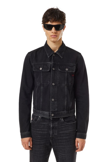 Black/Dark Grey Diesel UK D-Milo Trucker Jacket