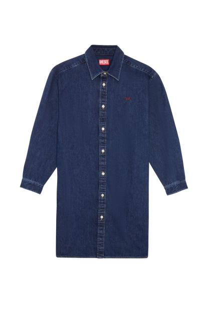 De-Blex Shirt Dress Diesel UK Dark Blue