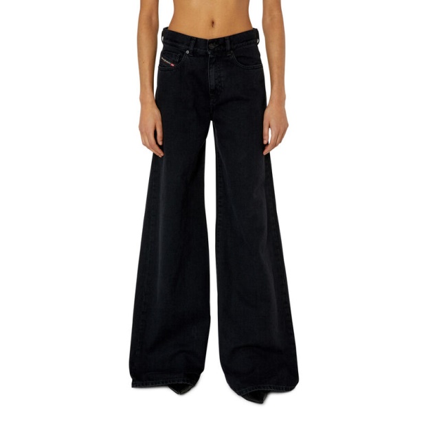 Diesel UK Black/Dark Grey 1978 Z09Rl Bootcut And Flare Jeans