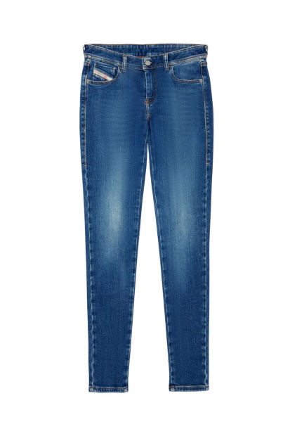Medium Blue Diesel UK 2018 Slandy-Low 09C21 Super Skinny Jeans