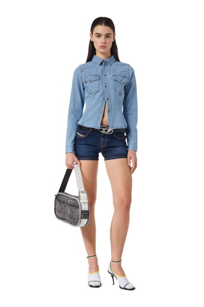 Medium Blue De-Rin Western Shirt Diesel UK