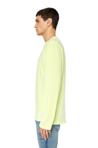 Diesel UK Yellow Fluo T-Crane-Ls-Slits