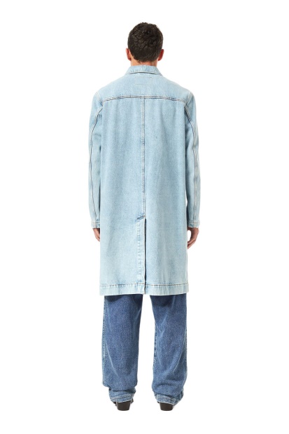 D-Roku-Long Car Coat Diesel UK Light Blue