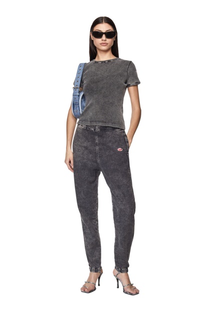 Diesel UK Black/Dark Grey D-Lab Track Denim 069Zf Tapered