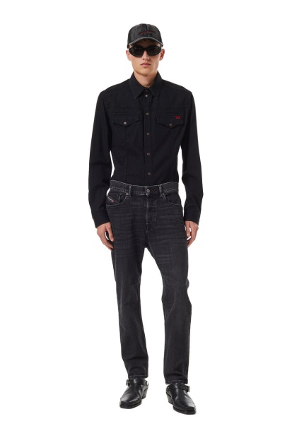 Diesel UK Black/Dark Grey 2005 D-Fining 09B83 Tapered Jeans